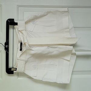 Talbots white shorts with belt sz 8p